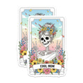 (2 Pack) Cool Mom Skeleton Magnets - Floral Skull Magnet - Quirky Fridge Magnets - 5" On Longest Side - Premium Magnet - for Cars, Refrigerators, Toolboxes, Lockers - Made in USA - MAG15280