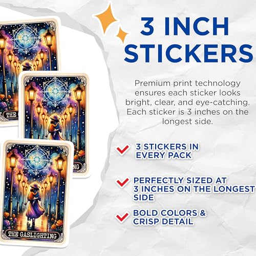 (3 Pack) The Gaslighting Decals - Emotional Abuse Awareness - Laptop Decals - 3 Inches On Longest Side - Easy Peel & Apply - Made in USA - 3MCS0283