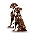 (2 Pack) Dog Magnets - Chocolate Great Dane Illustration - Pet Lover Fridge Magnets - 5" On Longest Side - Premium Magnet - for Cars, Refrigerators, Toolboxes, Lockers - Made in USA - MAG17021