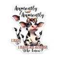 (2 Pack) Funny Cow Attitude Magnets - Cute Animal Fridge Magnets - Kitchen - Refrigerator Magnets with Quotes - 5" On Longest Side - for Cars, Fridges, Toolboxes - Made in USA - MAG3789