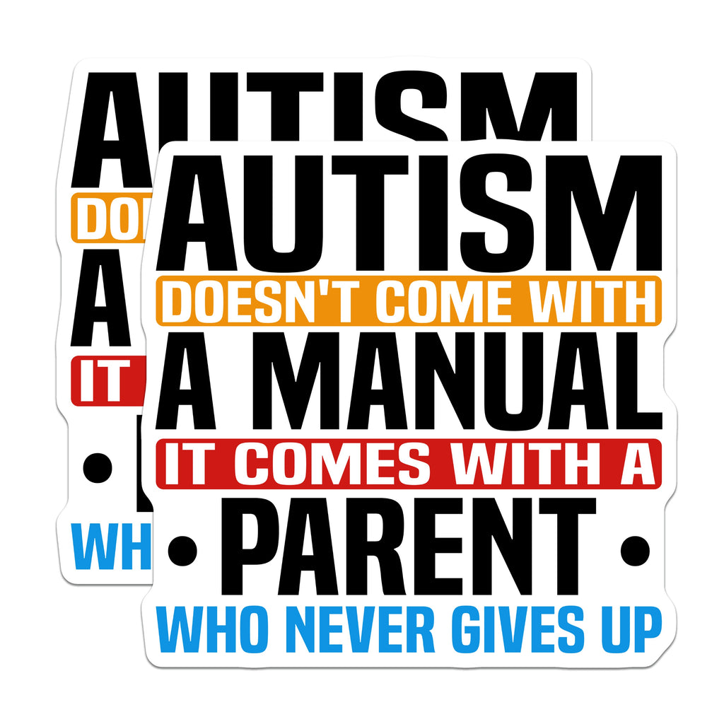 (2 Pack) Autism Support Magnets - Strong Caregiver Quote - Neurodiversity Awareness - Refrigerator Decor - 5 Inches On Longest Side - Thick Durable Magnet - Made in USA - MAG37032