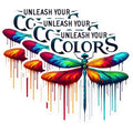 (3 Pack) Dragonfly Decals - Unleash Your Colors - Laptop Decal - 3 Inches On Longest Side - Easy Peel & Apply - Made in USA - 3MCS1510