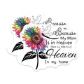 (2 Pack) Mom in Heaven Magnets - Memorial Sympathy - Loss of Mother - Sunflower Dragonfly Remembrance - Comforting Keepsake - 5 Inches On Longest Side - Thick Durable Magnet - Made in USA - MAG39380