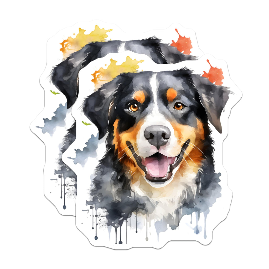 (2 Pack) Bernese Mountain Dog Magnets - Watercolor Dog Art - Pet Lover Home Decor - 5 Inches On Longest Side - Thick Durable Magnet - Made in USA - MAG24613