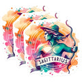 (3 Pack) Sagittarius Decals - Zodiac Sign Stickers - Astrology Laptop Decal- 3 Inches On Longest Side - Easy Peel & Apply - Made in USA - 3MCS5669