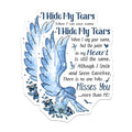 (2 Pack) I Hide My Tears Stickers - Inspirational Quotes - Emotional Design Stickers - Beautiful Artistic Stickers - 5" On Longest Side - Sticks to Smooth Flat Surfaces - Made in USA - BMCS6113