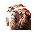 (2 Pack) Lion Head Magnets - Animal Art - Wildlife - Safari Magnets - Big Cat - Animal Lovers - Wildlife Magnets - 5" On Longest Side - for Cars, Fridges, Toolboxes - Made in USA - MAG4264