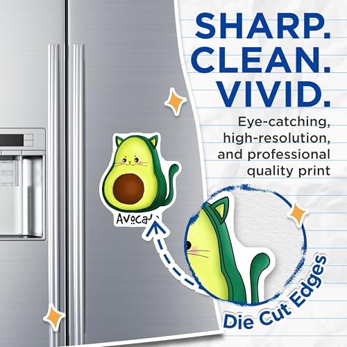 (2 Pack) Kawaii Kitchen Decor Magnet - 5" On Longest Side - Sticks to Smooth Flat Surfaces - Made in USA - MAG9467