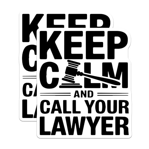 (2 Pack) Keep Calm and Call Your Lawyer Magnets - Lawyer Office Decor - Inspirational Office Magnet - Lawyer Quote Magnet - 5" On Longest Side - for Cars, Fridges, Toolboxes - Made in USA - MAG5643