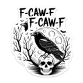 (2 Pack) Crow Skull Magnets - Gothic Fridge Art - Raven F CAW F Decor - 5" On Longest Side - Premium Magnet - for Cars, Refrigerators, Toolboxes, Lockers - Made in USA - MAG16416