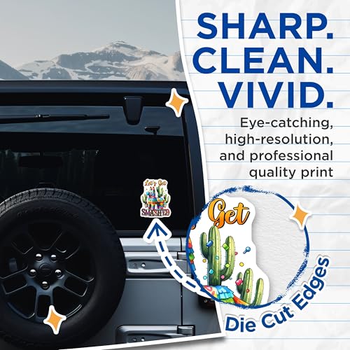 (2 Pack) Let's Get Smashed Stickers - Pinata Party - Fiesta Celebration - Fun Party Decoration - Mexican Pinata - 5" On Longest Side - Sticks to Smooth Flat Surfaces - Made in USA - BMCS8233