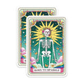 (2 Pack) Born to Sparkle Magnets - Skeleton Art - Colorful - Inspirational Skeleton Magnet - Artistic Refrigerator Magnet - 5" On Longest Side - for Cars, Fridges, Toolboxes - Made in USA - MAG3929