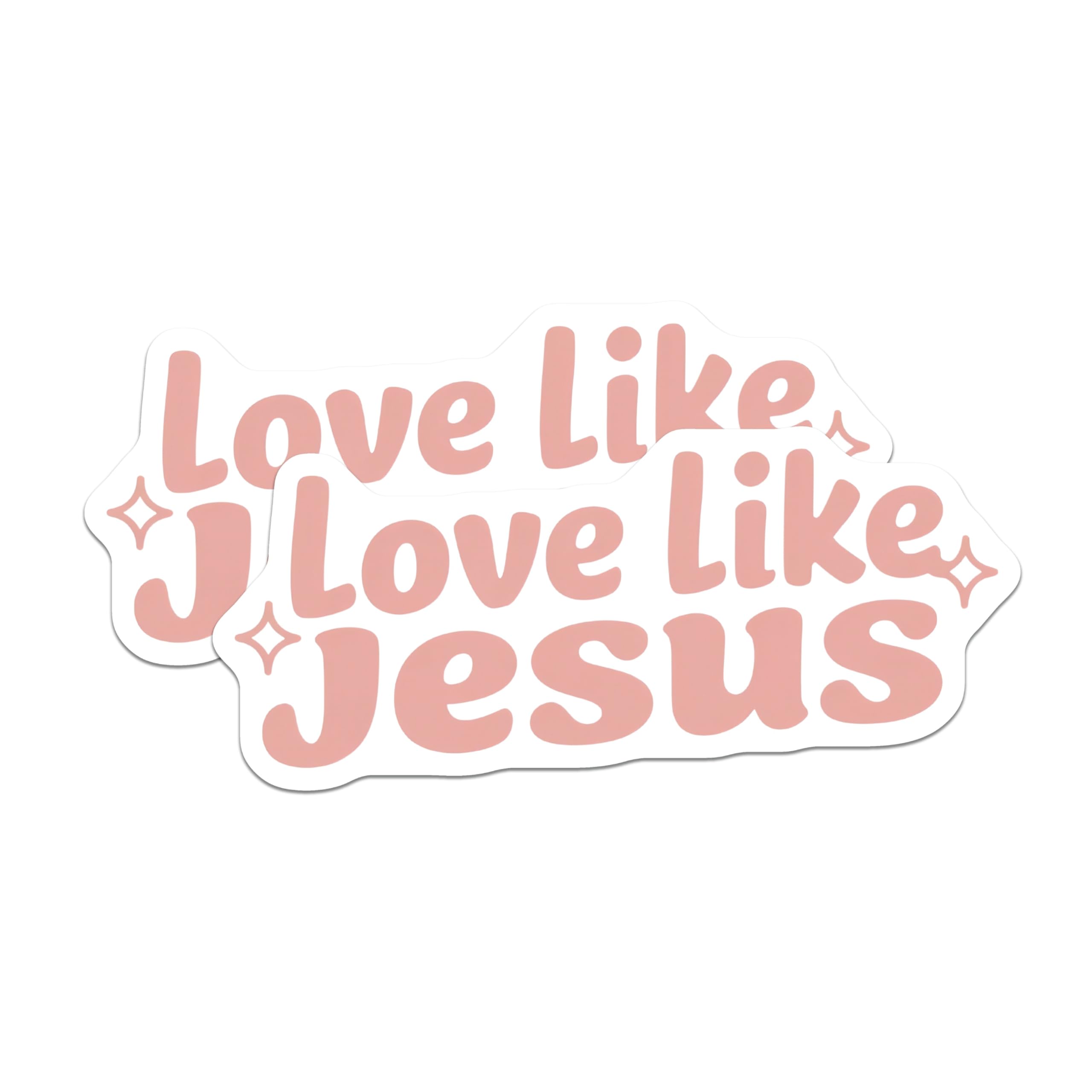 (2 Pack) Love Like Jesus Magnets - Christian Fridge Decor - Faith Based Inspiration for Home - 5 Inches On Longest Side - Thick Durable Magnet - Made in USA - MAG29331