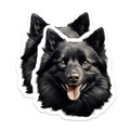 (2 Pack) Black German Shepherd Magnets - Happy Dog Lover - Animal Art Refrigerator - 5 Inches On Longest Side - Thick Durable Magnet - Made in USA - MAG28174