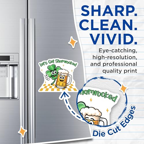 (2 Pack) Let's Get Shamrocked Magnets Magnets - St. Patrick's Day Fun - 5" On Longest Side - Made in USA - Sticks to Refrigerators & Metal Surfaces - MAG8404