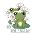 (2 Pack) Cute Frog Stickers - Motivational Quotes - Daily Reminder Sticker - 5" On Longest Side - Sticks to Smooth Flat Surfaces - Made in USA - BMCS6574