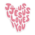 (2 Pack) Jesus Loves You Magnets Magnets - Encouraging Faith Quotes - Positive Scripture Sentiments - 5" On Longest Side - Made in USA - Sticks to Refrigerators & Metal Surfaces - MAG8929