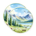 (2 Pack) Rocky Mountains National Park Bumper Magnet - US National Park - Choose from 63 Parks - 5" On Longest Side - Decal for Car Bumper, Laptop, Water Bottle, Wall, and Window - MAG1598