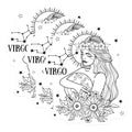 (3 Pack) Virgo Zodiac Sign Decals - Astrology Star Sign - Earth Sign Art - 3 Inches On Longest Side - Easy Peel & Apply - Made in USA - 3MCS4617