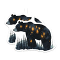 (2 Pack) Bear Magnets - Night Sky Wilderness - Animal Lover Refrigerator Decor - 5" On Longest Side - Premium Magnet - for Cars, Refrigerators, Toolboxes, Lockers - Made in USA - MAG14231