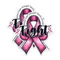 (2 Packs) Fight Pink Ribbon Breast Cancer Awareness Support Magnets - Pink Breast Cancer Magnets - 5" On Longest Side - Premium - for Fridges, Toolboxes, Cars - Made in USA - MAG2437