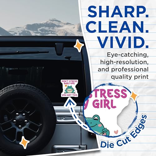 (2 Pack) Frog Sticker - Motivational Sticker - Cute Sticker - Inspirational Sticker for Kids - Waterproof Decal - 5" On Longest Side - Sticks to Smooth Flat Surfaces - Made in USA - BMCS5625