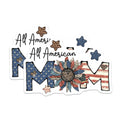 (2 Pack) All American Mom Magnets - Patriotic Sunflower - Leopard Print Decor - July Fourth Mom Idea - US Flag Design - 5 Inches On Longest Side - Thick Durable Magnet - Made in USA - MAG38085