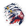 (2 Pack) Patriotic Eagle Magnets - American Flag - Bald Eagle Art - National Pride Decor - Independence Day Icons - 5" On Longest Side - for Cars, Fridges, Toolboxes - Made in USA - MAG6759