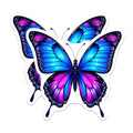(2 Pack) Butterfly Magnets - Blue Pink Butterfly - Decorative Fridge Magnets - 5" On Longest Side - Premium Magnet - for Cars, Refrigerators, Toolboxes, Lockers - Made in USA - MAG16398
