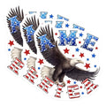 (3 Pack) Patriotic Eagle Decals - America Decal - Laptop Decals - 3 Inches On Longest Side - Easy Peel & Apply - Made in USA - 3MCS6174
