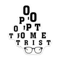 (2 Pack) Optometrist Stickers - Eye Chart Design - Eye Doctor Office Decor - 5" On Longest Side - Sticks to Smooth Flat Surfaces - Made in USA - BMCS8080