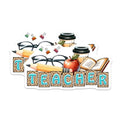 (2 Pack) Teacher Appreciation Magnets - Classroom Decor - School Supplies - 5" On Longest Side - for Cars, Fridges, Toolboxes - Made in USA - MAG8036