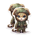 (2 Pack) Leopard in Uniform Magnets - Cute Animal Magnets - Fridge Decoration Magnets - 5" On Longest Side - Premium Magnet - for Cars, Refrigerators, Toolboxes, Lockers - Made in USA - MAG16697