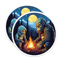(2 Pack) Bigfoot Sasquatch Magnets - Alien Creature Campfire Night - Mysterious Forest Cryptid Decor - 5 Inches On Longest Side - Thick Durable Magnet - Made in USA - MAG22665