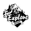 (2 Pack) Explore More Stickers - Adventure Mountain Decal - Hiking Outdoor Sticker - Nature Vinyl Stickers - 5" On Longest Side - Sticks to Smooth Flat Surfaces - Made in USA - BMCS6053