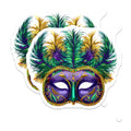 (2 Pack) Mardi Gras Mask Magnets - Festive Carnival Party Decor - Masquerade Ball Souvenir - New Orleans Celebration Keepsake - 5 Inches On Longest Side - Thick Durable Magnet - Made in USA - MAG36802