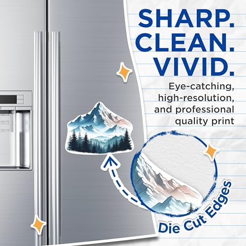 (2 Packs) Mountains Beautiful Scenery Magnets - Outdoorsman Hiking Hiker Scenery Magnets - 5 Inches On Longest Side - Premium Magnet - for Fridges, Toolboxes, Cars - Made in USA - MAG2293