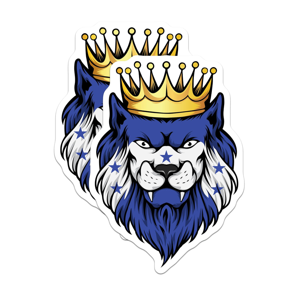 (2 Pack) Honduras Lion Crown Magnets - Honduran Pride Decor - Flag Lion Magnets - 5" On Longest Side - Premium Magnet - for Cars, Refrigerators, Toolboxes, Lockers - Made in USA - MAG18216