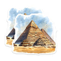 (2 Pack) Ancient Egypt Pyramid Stickers - Historical Landmark Stickers - Egyptian Themed Travel Stickers - 5" On Longest Side - Sticks to Smooth Flat Surfaces - Made in USA - BMCS5187