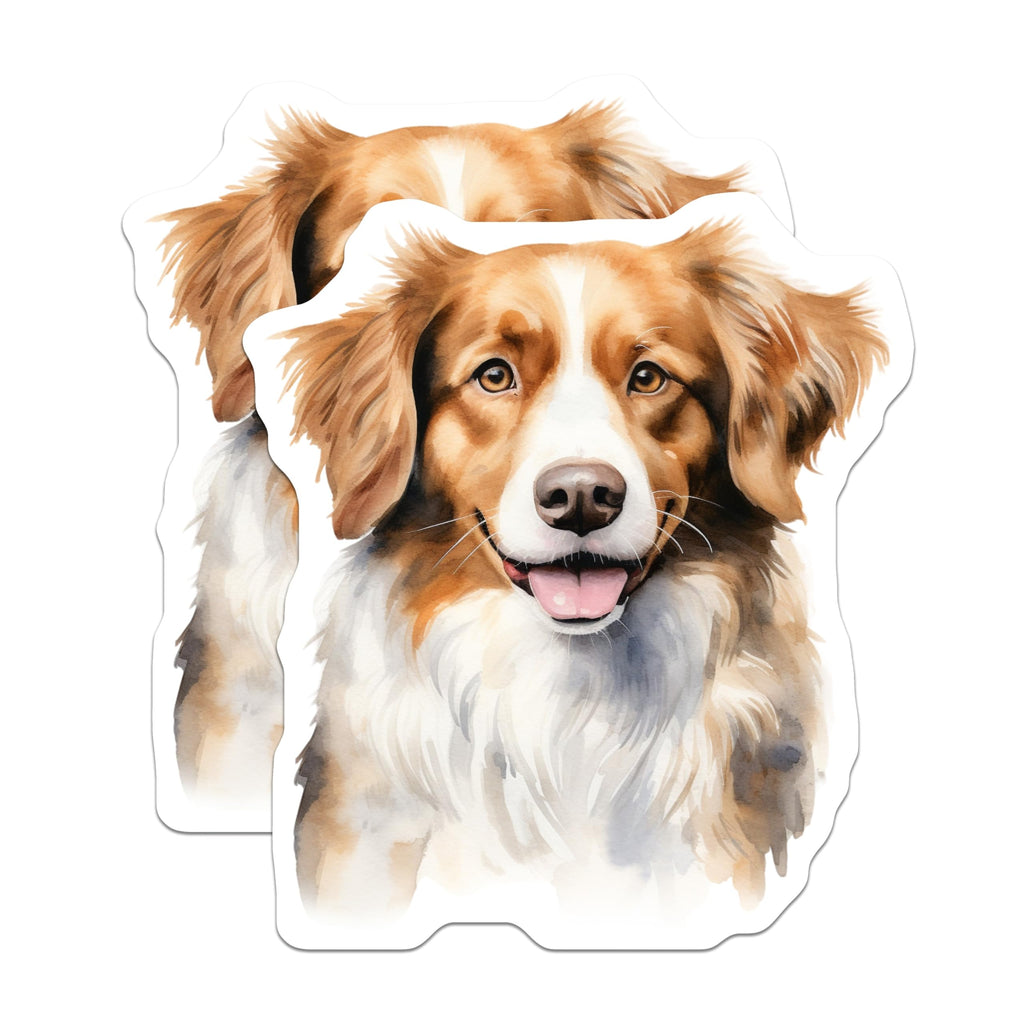 (2 Pack) Australian Shepherd Magnets - Watercolor Happy Dog - Pet Lover Decor - Fridge Art Magnet - 5 Inches On Longest Side - Thick Durable Magnet - Made in USA - MAG23355