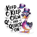 (2 Pack) Keep Calm and Quack On Magnets Magnets - Funny Duck Magnet - Cool Duck Wearing Glasses and Hat Magnet - 5" On Longest Side - Made in USA - Sticks to Refrigerators & Metal Surfaces - MAG8496