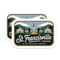 (2 Pack) St Francisville Magnets - Louisiana Travel Magnets - Vintage Landmark Souvenirs - 5" On Longest Side - Premium Magnet - for Cars, Refrigerators, Toolboxes, Lockers - Made in USA - MAG18712