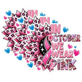 (3 Pack) Breast Cancer Decals - Pink Ribbon Decal - October Awareness Decal - 3 Inches On Longest Side - Easy Peel & Apply - Made in USA - 3MCS1309