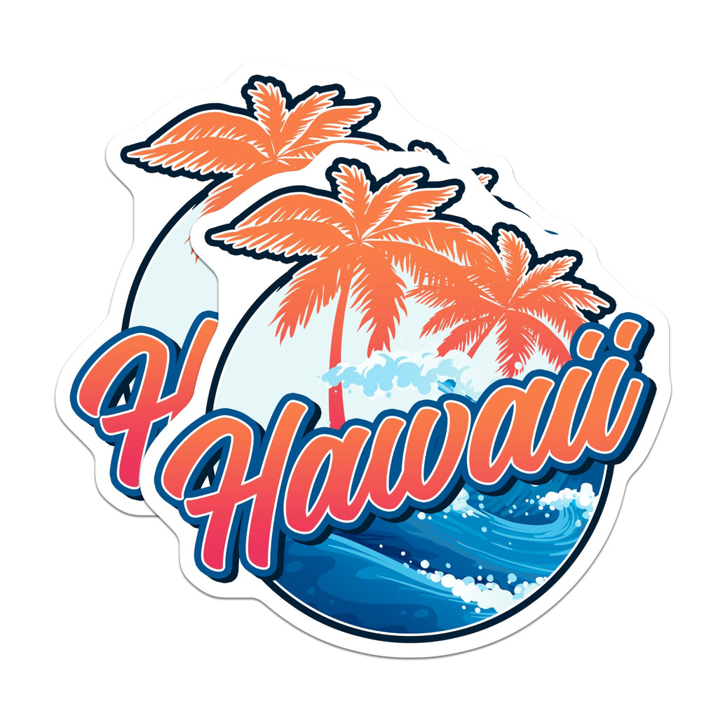 (2 Pack) Hawaii Magnets - Tropical Beach Decor - Hawaiian Islands Souvenir - 5" On Longest Side - Premium Magnet - for Cars, Refrigerators, Toolboxes, Lockers - Made in USA - MAG17503