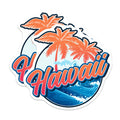 (2 Pack) Hawaii Magnets - Tropical Beach Decor - Hawaiian Islands Souvenir - 5" On Longest Side - Premium Magnet - for Cars, Refrigerators, Toolboxes, Lockers - Made in USA - MAG17503