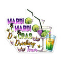 (2 Pack) Mardi Gras Drinking Team Magnets - NOLA Celebration Decor - Festive Party Souvenir - 5 Inches On Longest Side - Thick Durable Magnet - Made in USA - MAG36476