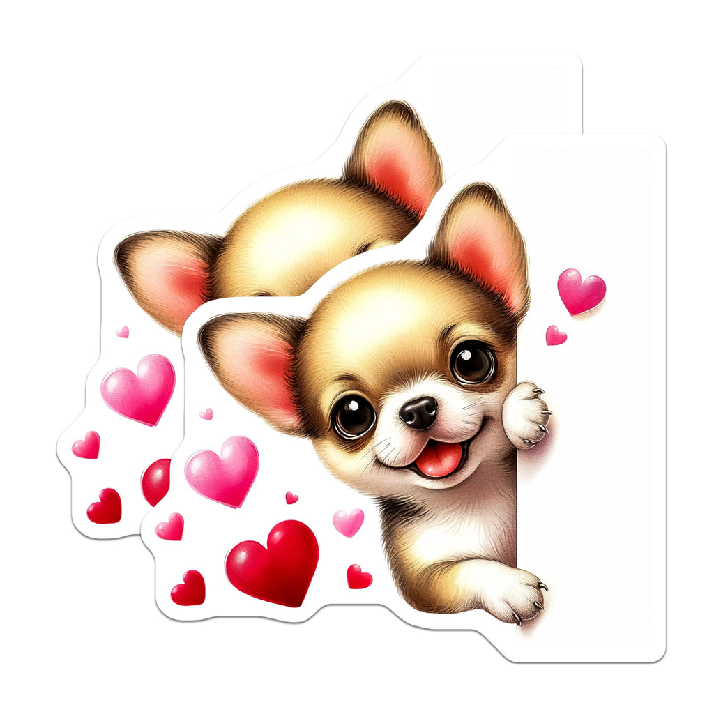 (2 Pack) Chihuahua Magnets - Cute Dog - Puppy Lover Gifts - 5" On Longest Side - Premium Magnet - for Cars, Refrigerators, Toolboxes, Lockers - Made in USA - MAG14298