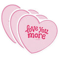 (3 Pack) Love You More Decals - Pink Heart - Jesus Inspired Decals - 3 Inches On Longest Side - Easy Peel & Apply - Made in USA - 3MCS7717