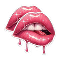 (2 Pack) Juicy Dripping Lips Magnets - Fiesty Dripping Lips - 5" On Longest Side - Premium Magnet - for Cars, Refrigerators, Toolboxes, Lockers - Made in USA - MAG1705