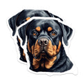 (2 Pack) Rottweiler Dog Magnets - Loyal Dog Breed Art - Pet Owner Refrigerator Decor - 5 Inches On Longest Side - Thick Durable Magnet - Made in USA - MAG27134